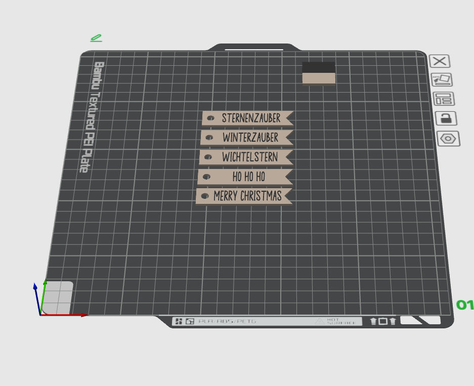3D Druckdatei - Anhänger Wimpel Set 5