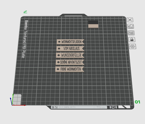 3D Druckdatei - Anhänger Wimpel Set 6
