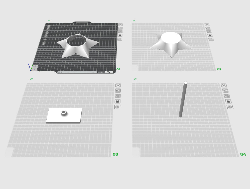 3D Druckdatei - Stern SCARLETT Aufsteller - Bundle