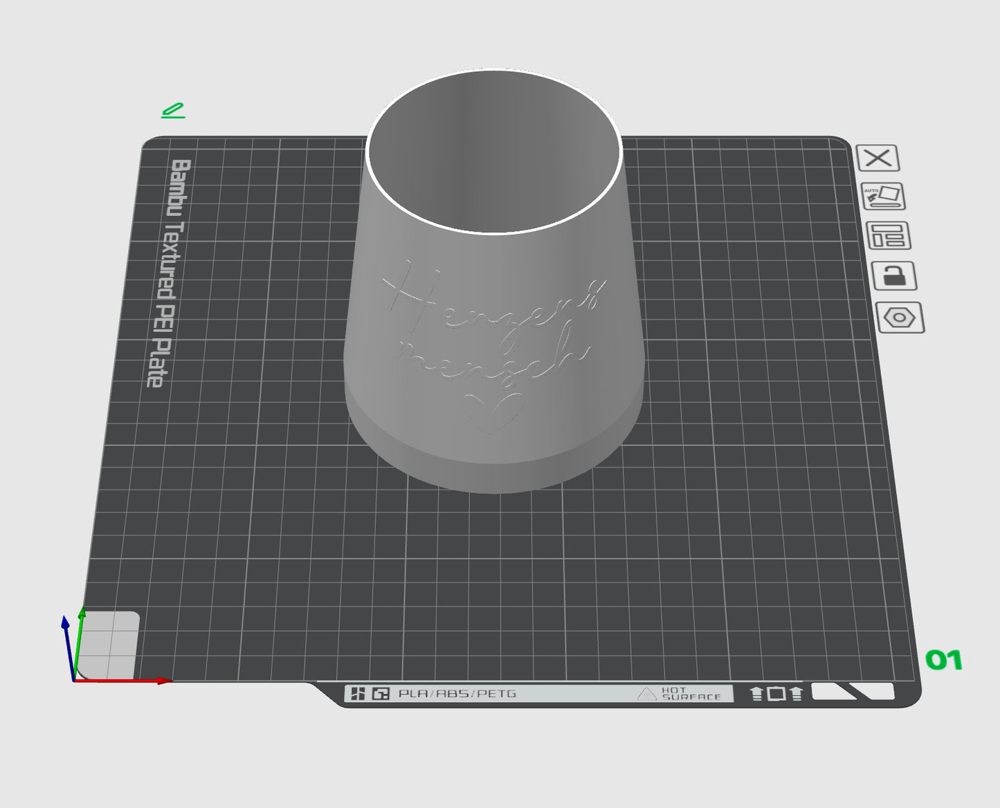 3D Druckdatei - Windlicht Liesl Herzensmensch