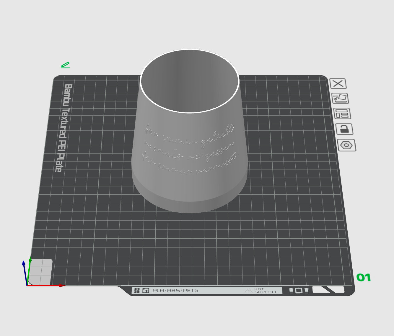 3D Druckdatei - Windlicht Liesl Trauer für immer