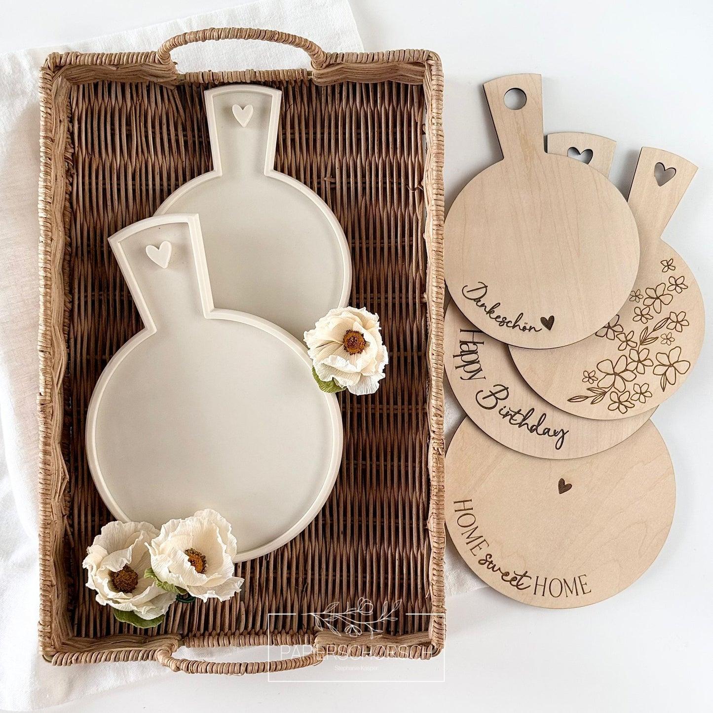 3D Druckdatei - Brett Betty Herz 15 cm für Inlay oder zum ausgießen