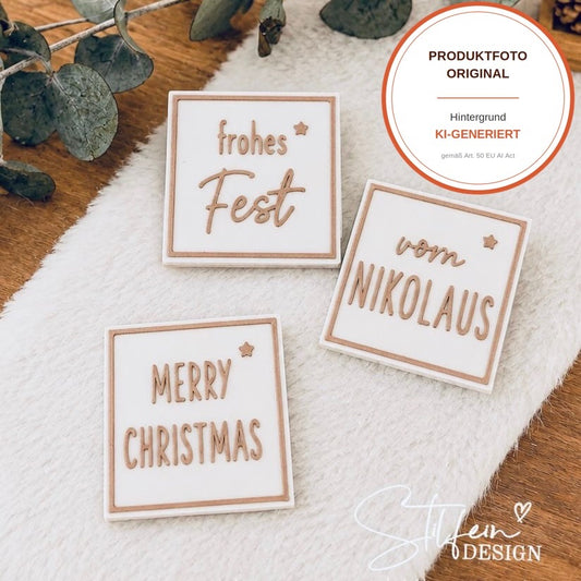 3D Druckdatei - Clip 4,2x4,2cm für Korb LIESL Weihnachten Set 1 - Bundle