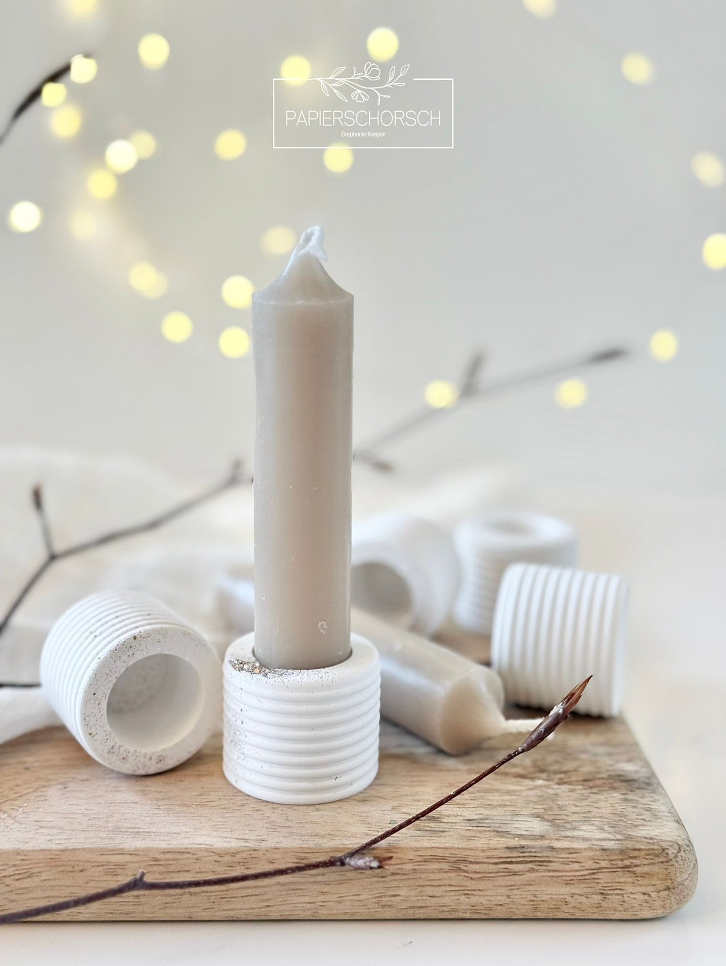 Silikonform - Stabkerzenhalter Mia